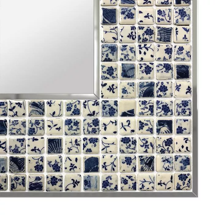 Delfs Blauwバスルームミラーフレームのデザインは名古屋から。