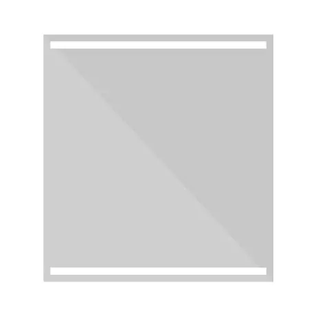 京都にある普通の白い背景に設置された、LEDライト付きの超薄型照明付きミラーのプレビューです。