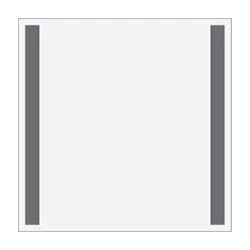 両側に厚さ2インチのLEDライトが付いたミラーの図面