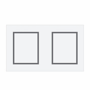 白い背景に二重の長方形フレームが配置された図面